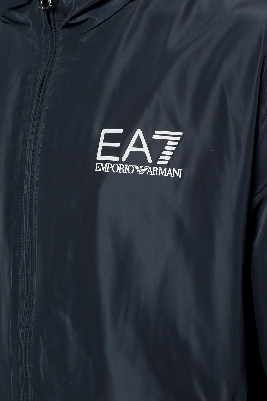 SchaferandweinerShops GQ - Navy blue Logo rain jacket Armani